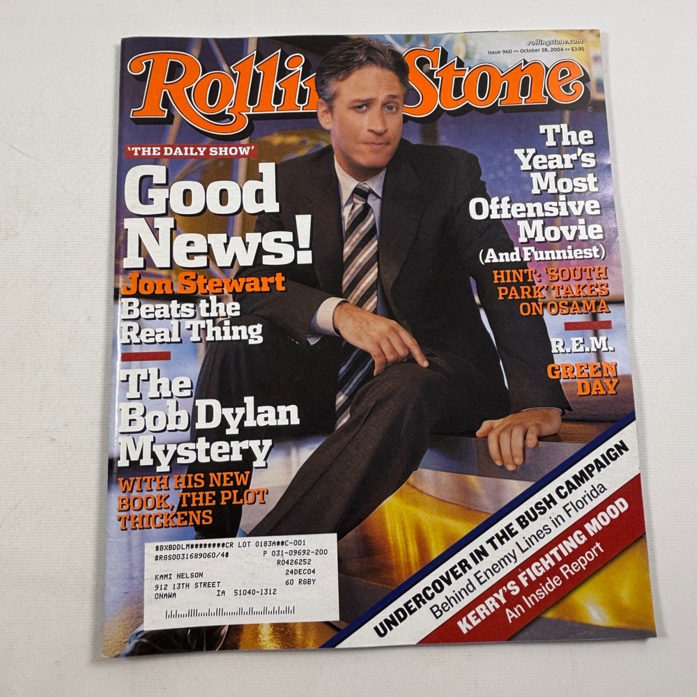 Rolling Stone Magazine Issue 960 October 28 2004 Jon Stewart Bob Dylan REM